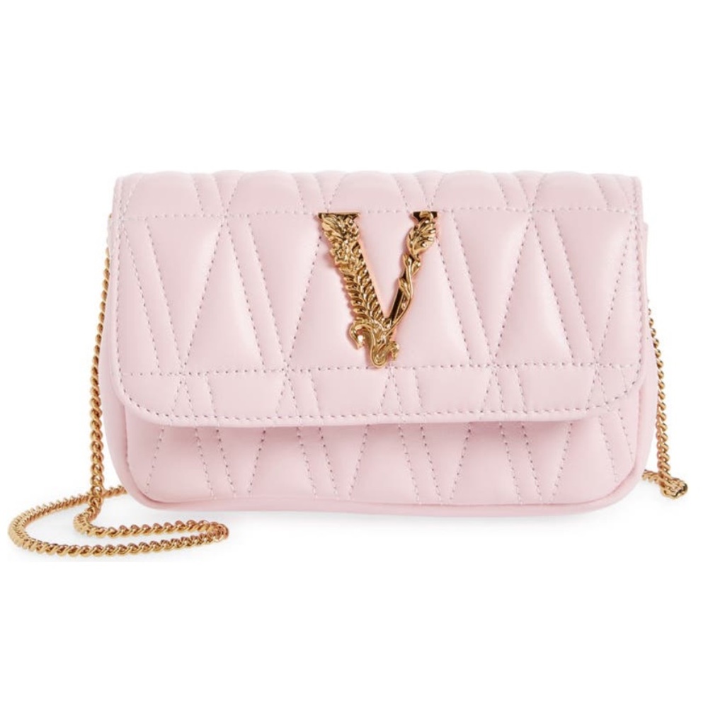NEW🔥VERSACE Mini Virtus Quilted Leather Bag🔥